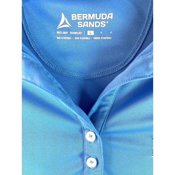 Golf Polo Shirt Blue X-Large Bermuda Sands 34d - Picture 3 of 8